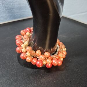 Elegant Coral Beaded Bracelet